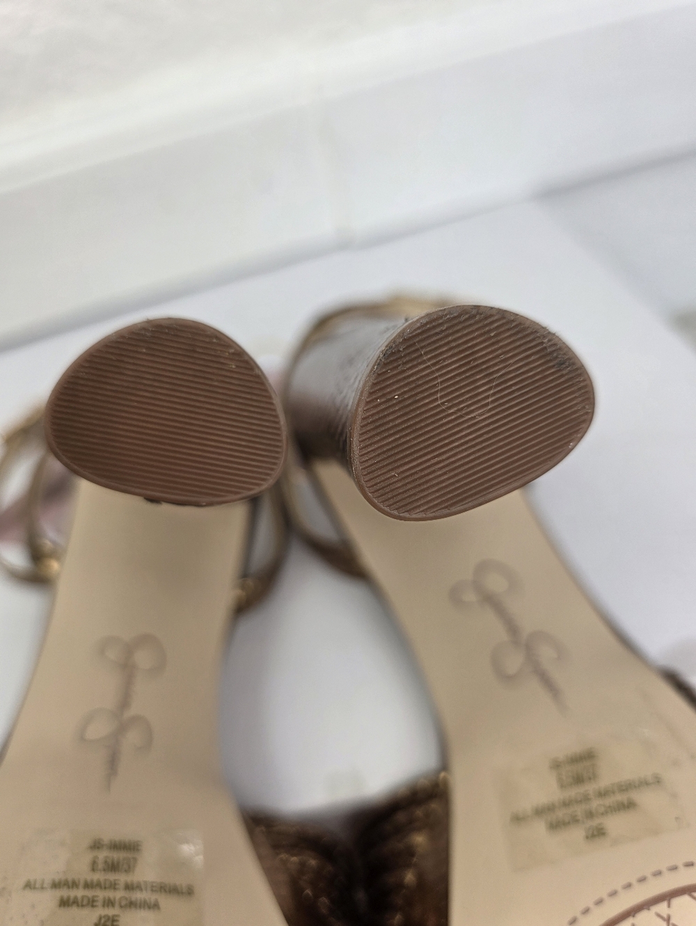 Jessica Simpson Immie Knotted Platform Sandals Bronze - Picture 11 of 14